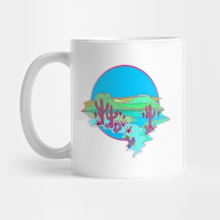 70s Desert Horizons-Desert Landscape Mug